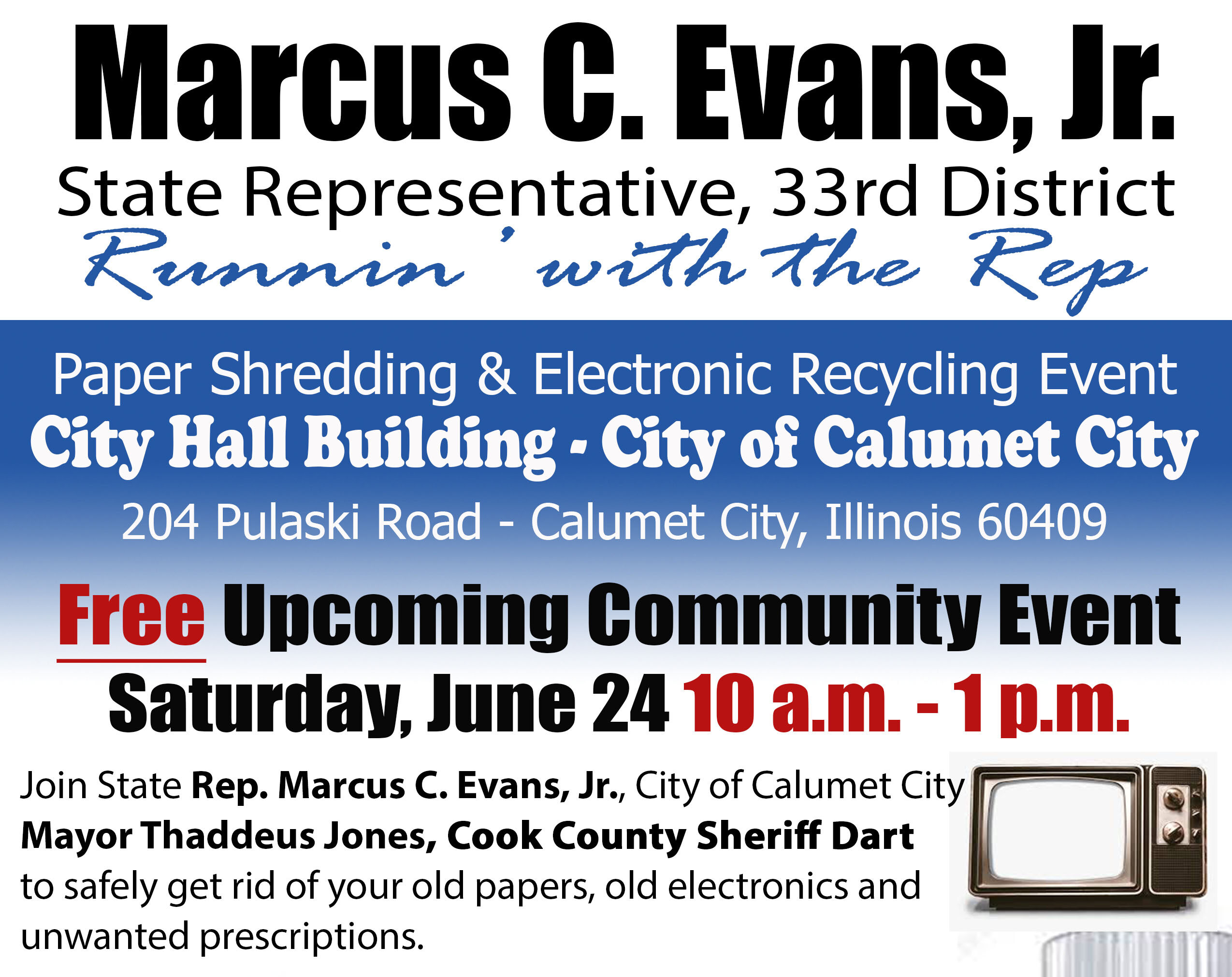 FREE Community Paper Shredding and Electronic Recycling Event Saturday, June 24th, 2023 from